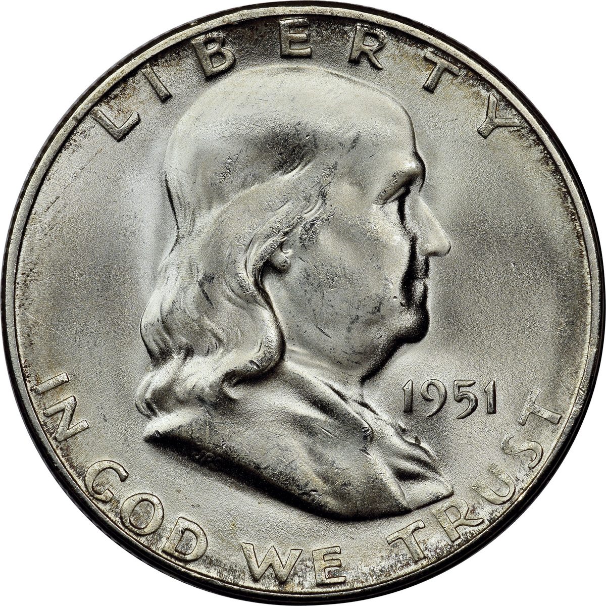1951-S Ben Franklin Half Dollar
