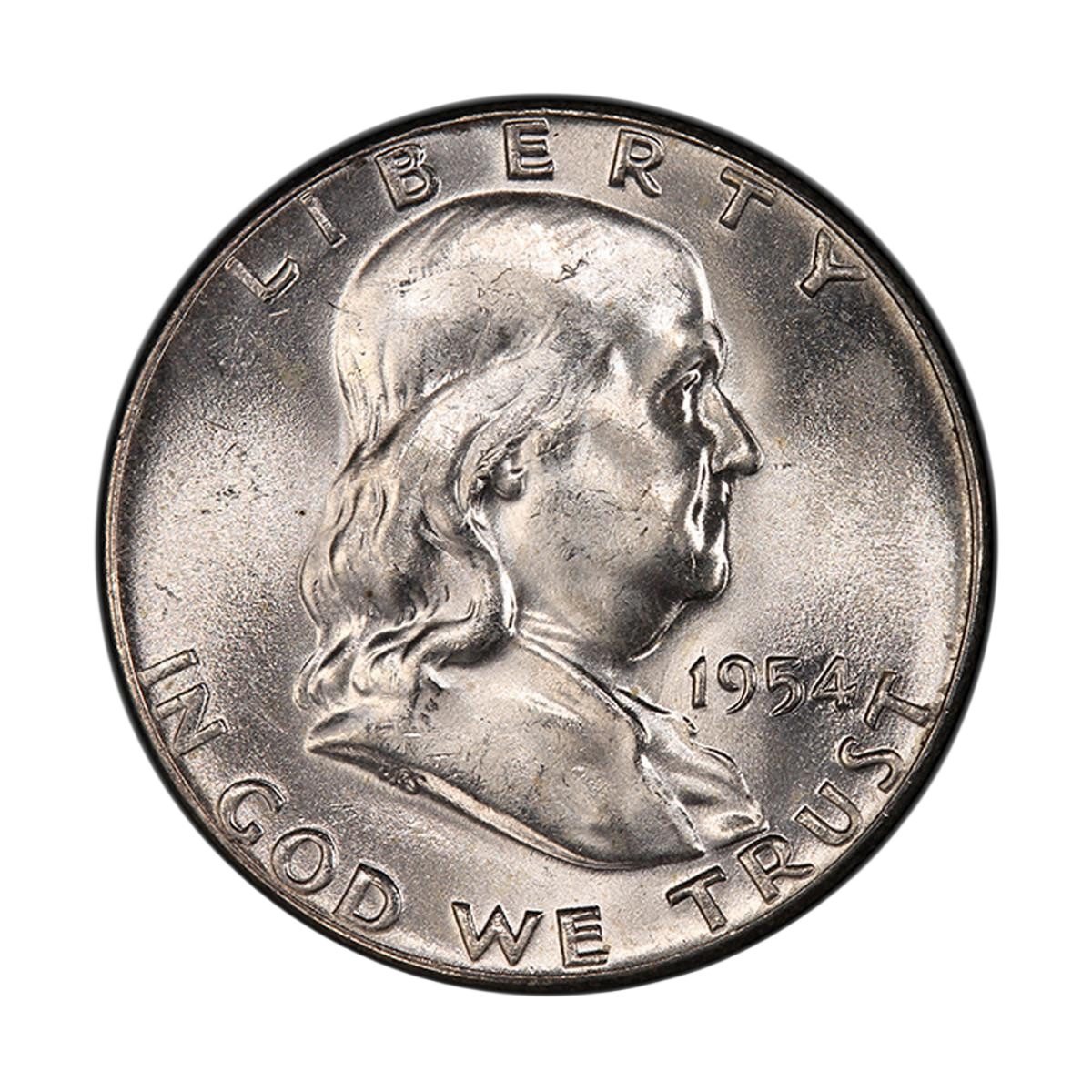 1954 P Ben Franklin Half Dollar