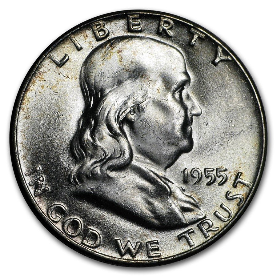 1955 Ben Franklin Half Dollar