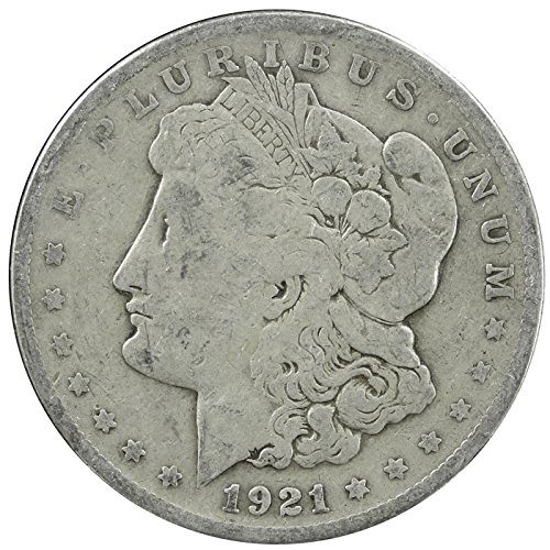 A circulated 1921 Morgan Silver Dollar