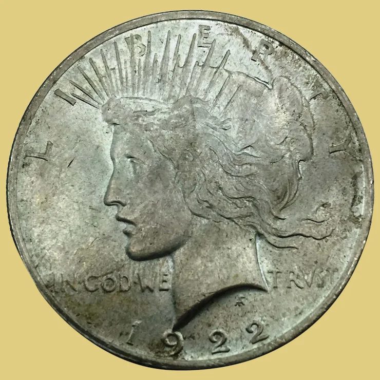 1922 Peace Silver Dollar obverse