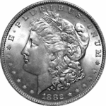 1882 O Morgan Silver Dollar