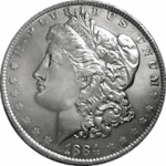 1884 O Morgan Silver Dollar