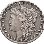1890 P Morgan Silver Dollar