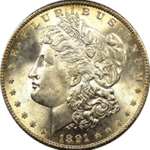 1891 P Morgan Silver Dollar