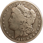 1891 O Morgan Silver Dollar