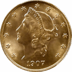 1907 $20 Liberty Head Double Eagle