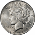1934 D Peace Dollar