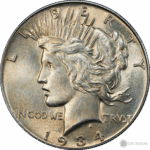 1934 Peace Dollar