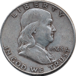 1948 D Ben Franklin Half Dollar