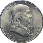 1949 D Ben Franklin Half Dollar