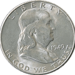 1949-S Ben Franklin Half Dollar