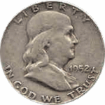 1952-P Ben Franklin Half Dollar