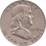 1952 D Ben Franklin Half Dollar