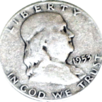 1953 D Ben Franklin Half Dollar