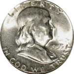 1955-P Buggs Bunny Ben Franklin Half Dollar
