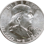 1960 P Ben Franklin Half Dollar